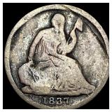 1837 Seated Liberty Half Dime (No Stars)  NICELY