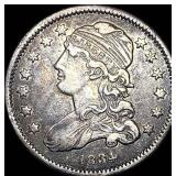 1834 Capped Bust Silver Quarter NEARLY  UNCIRCULA