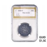 1858-O Seated Liberty Half Dollar PGA AU58