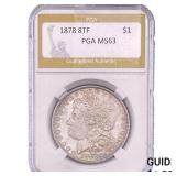 1878 8TF Morgan Silver Dollar PGA MS63