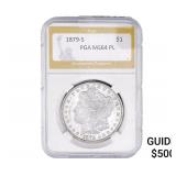 1879-S Morgan Silver Dollar PGA MS64 PL