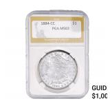 1884-CC Morgan Silver Dollar PGA MS63