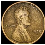 1909-S Lincoln Wheat Cent LIGHTLY CIRCULATED
