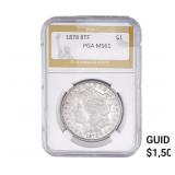 1878 8TF Morgan Silver Dollar PGA MS61