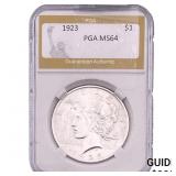 1923 Silver Peace Dollar PGA MS64