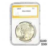 1923 Silver Peace Dollar PGA MS65
