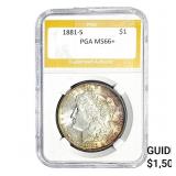 1881-S Morgan Silver Dollar PGA MS66+