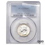 1953 Washington Silver Quarter PCGS PR66