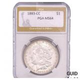 1883-CC Morgan Silver Dollar PGA MS64