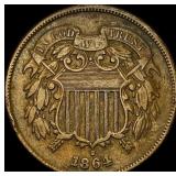 1864 Bronze 2 Cents NEARLY UNCIRCULATED