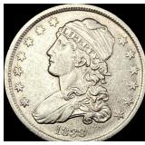1838 Capped Bust Silver Quarter CLOSELY  UNCIRCUL