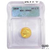 1915 $2.50 Gold Quarter Eagle ICG MS63