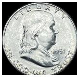 1951-S Silver Half Dollar Franklin CHOICE BU