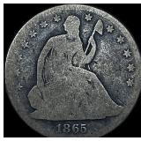 1865-S Silver Half Dollar NICELY CIRCULATED