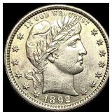 1892 Silver Barber Quarter UNCIRCULATED