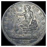 1875-CC Silver Trade Dollar CLOSELY UNCIRCULATED