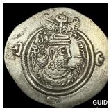 Sasanian Empire Khusru II 591-628AD Silver Drachm