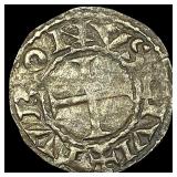 1150-1200 France Crusades St. Martin Silver Denier