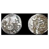 [2 Coins] 700-1000 AD India Rajput SIlver Jital NE