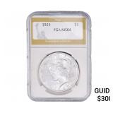 1923 Silver Peace Dollar PGA MS64