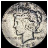 1935 Silver Peace Dollar ABOUT UNCIRCULATED