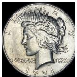1921 Silver Peace Dollar CLOSELY UNCIRCULATED