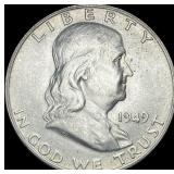1949-D Silver Half Dollar Franklin UNCIRCULATED