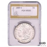 1889-S Morgan Silver Dollar PGA MS66
