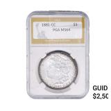 1881-CC Morgan Silver Dollar PGA MS64