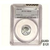 1943-D Wheat Cent PCGS MS66