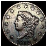 1819 Coronet Head Large Cent NEARLY  UNCIRCULATED