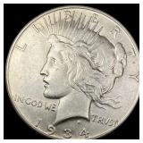 1934-S Silver Peace Dollar CLOSELY  UNCIRCULATED