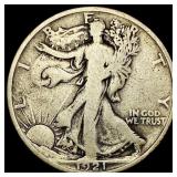 1921 Walking Liberty Half Dollar LIGHTLY  CIRCULA