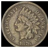 1876 Indian Head Cent ABOUT UNCIRCULATED