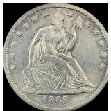 1863-S Silver Half Dollar ABOUT UNCIRCULATED