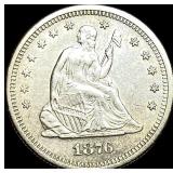 1876-S Seated Liberty Quarter CLOSELY  UNCIRCULAT