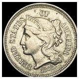 1868 Nickel Three-Cent Piece CLOSELY  UNCIRCULATE