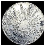 1868-Mo Mexico Silver 8 Reales HIGH GRADE
