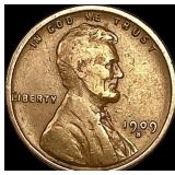 1909-S Lincoln Wheat Cent LIGHTLY CIRCULATED