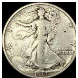 1917-S Walking Liberty Half Dollar NEARLY  UNCIRC