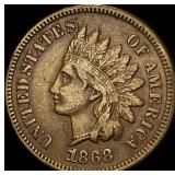 1868 Indian Head Cent NEARLY UNCIRCULATED