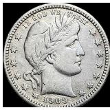1909 Barber Quarter LIGHTLY CIRCULATED