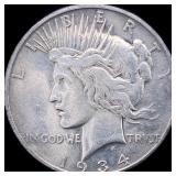 1934-D Silver Peace Dollar NEARLY UNCIRCULATED