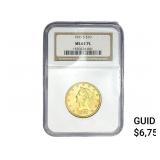 1901-S 1/4oz $10 Gold Eagle PL NGC MS62