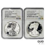 [2 Coins] 2012-S San Franciso Eagle Set $1 NGC PF6