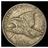 1858 Copper-Nickel Flying Eagle Cent NICELY  CIRC