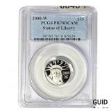 2000-W $25 Platnium Satue of Liberty 1/4 oz PCGS P