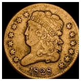 1828 Classic Head Half Cent ABOUT  UNCIRCULATED