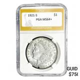 1921-S Morgan Silver Dollar PGA MS64+