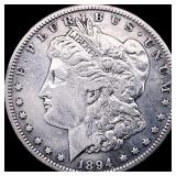 1894-S Silver Morgan Dollar NEARLY UNCIRCULATED
